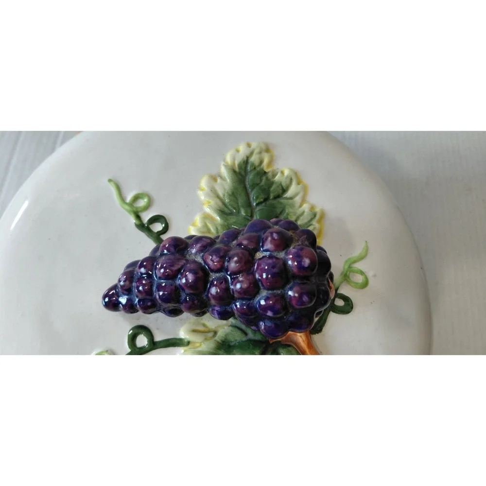 Vintage Retro KMC Tuscany Grapes kitchen collection ceramic Canister Cottagecore